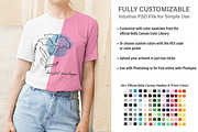 Bella Canvas 3001 Heather Mockup, a Print Template by BrightMockups (Thumbnail 2 of 2)