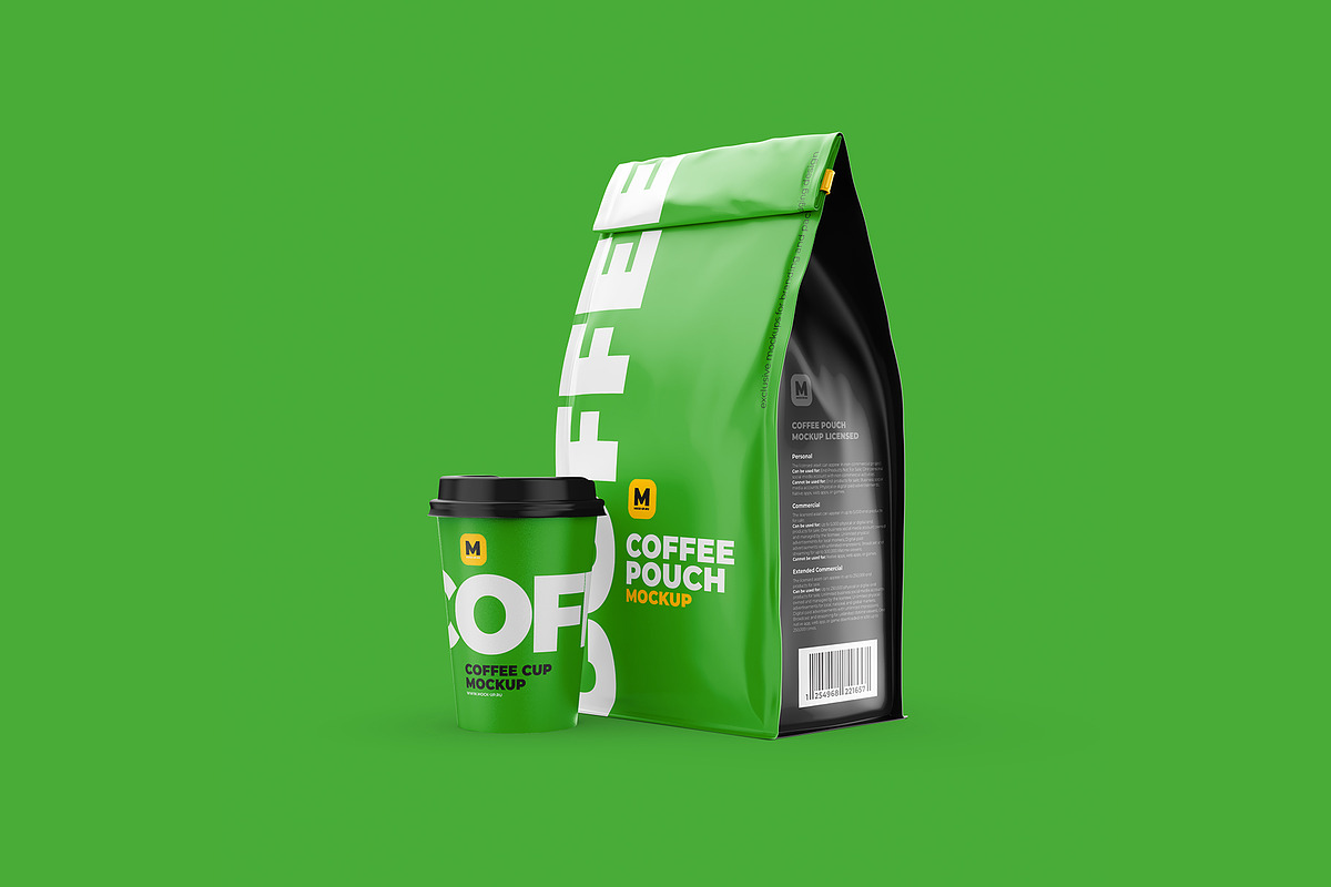 Coffee pouch mockup. Pack 6 PSD, a Cups & Container Mockup by easymock (Photo 11 of 12)