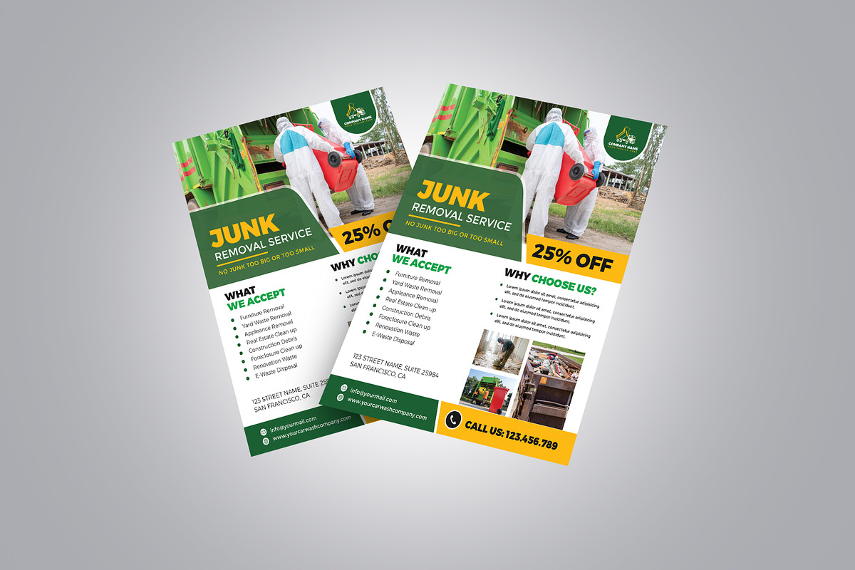 Junk Removal Services Flyer Template, a Flyer Template by Designscozy (Photo 4 of 5)