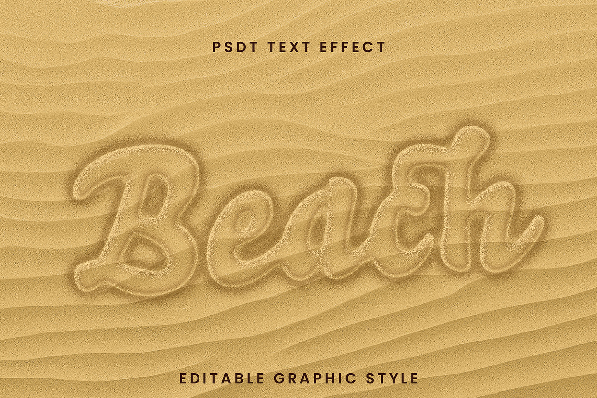 Wavy Sand Script Text Effect, a Templates & Theme by studiogstock (Photo 1 of 2)