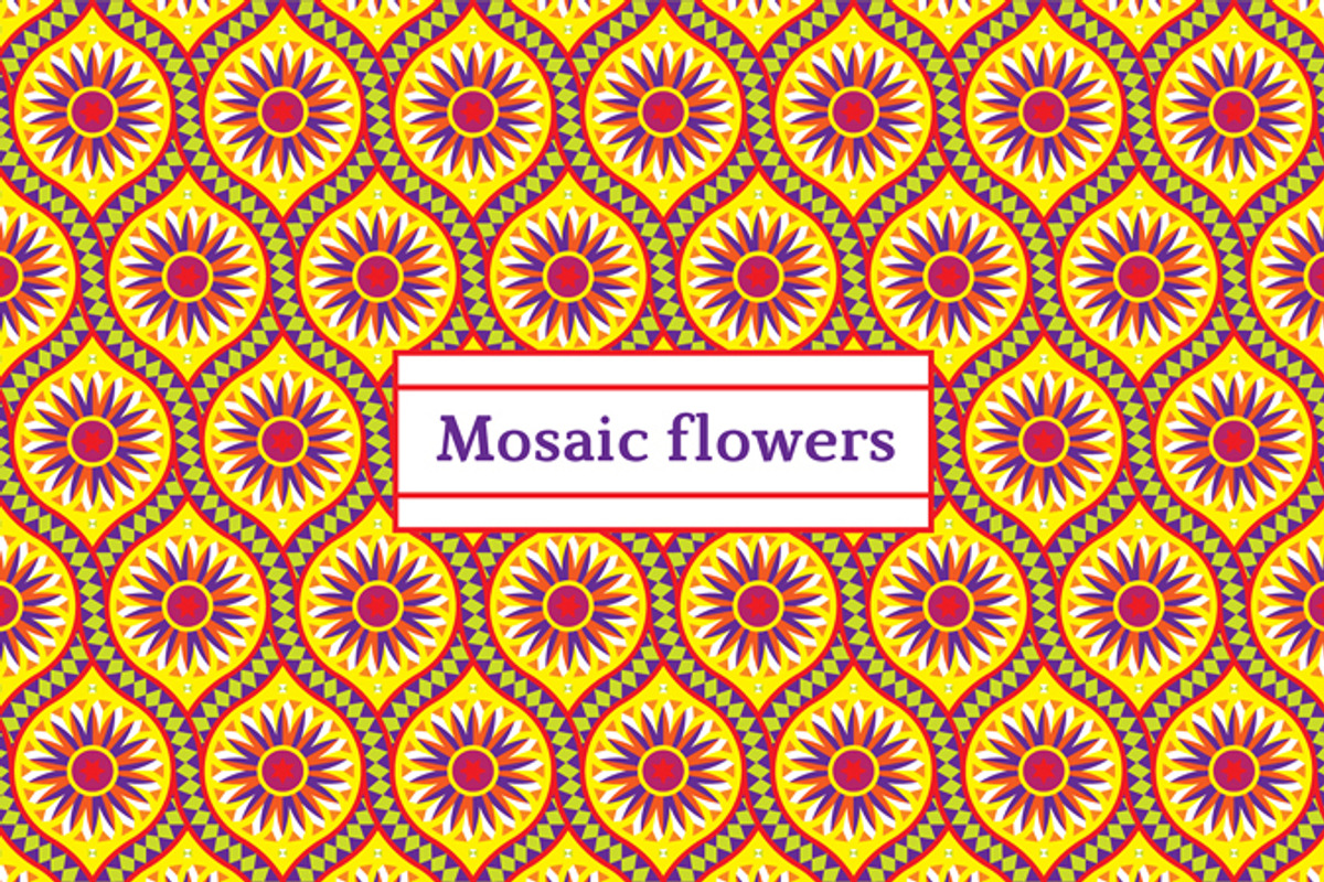 Mosaic flowers—Festive patterns, a Pattern Graphic by Zhurov (Photo 9 of 12)
