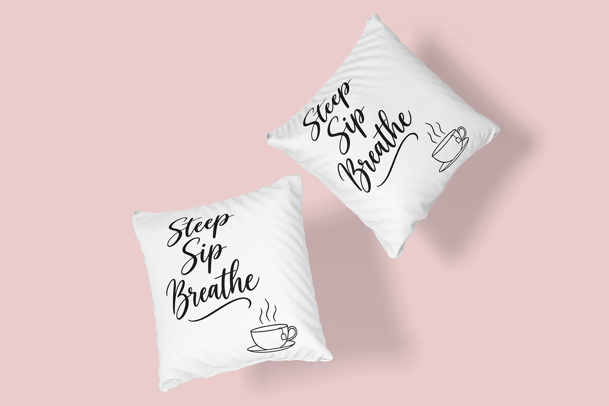 Steep Sip Breathe Tea Line Art, an Object Illustration by Ghagra (Photo 5 of 7)