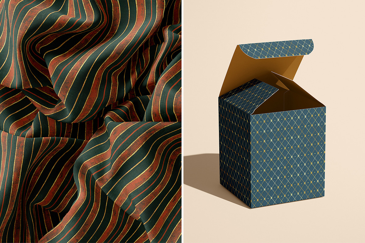 Christmas Abstract Patterns - part 1, a Pattern Graphic by Ninterints (Photo 16 of 19)
