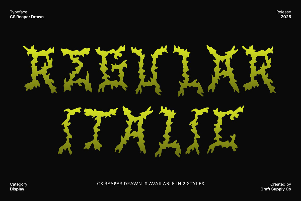 CS Reaper Drawn, a Blackletter Font by Craft Supply Co. (Photo 4 of 8)