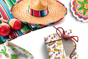 Watercolor Cinco De Mayo Clipart Set