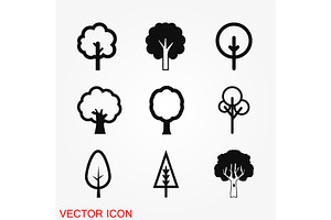 Tree icon vector