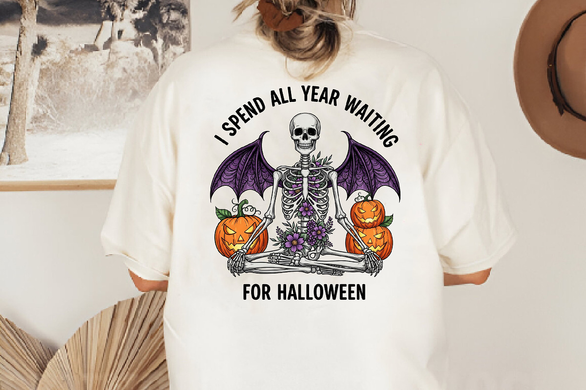 Skeleton Halloween Quote Sublimation, an Illustration by CreationArt (Photo 3 of 4)