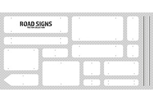 Various Road, Traffic Signs. Highway