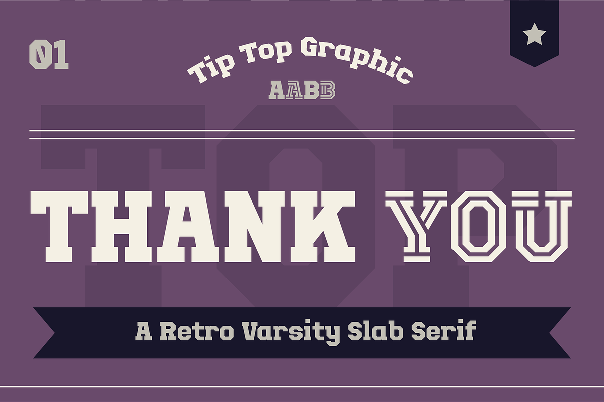 Top Slab – Retro Varsity Slab Serif, a Slab Serif Font by Tiptop Graphic (Photo 10 of 10)