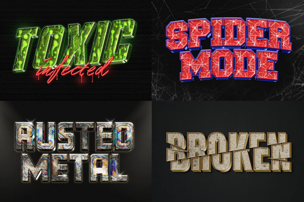 Texture 3D Text Effect