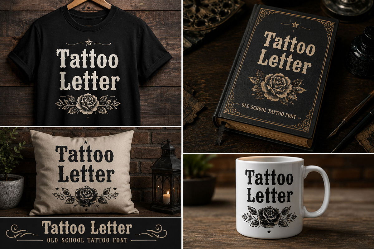 Tattoo Letter, a Blackletter Font by Wow Magic (Photo 3 of 5)