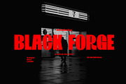 Black Forge, a Sans Serif Font by maybefont (Thumbnail 1 of 10)