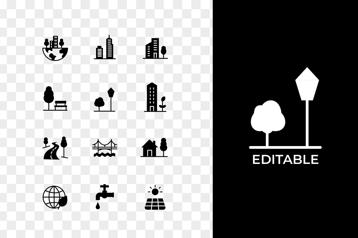 World Urbanism Day Solid Icons, a Solid Icon by Unique Design Team (Photo 2 of 3)
