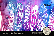Watercolor Art Journal Backgrounds, a Texture Graphic by Clikchic Designs (Thumbnail 4 of 10)