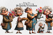 Quirky Grandma Clipart, an Illustration by Rose Art (Thumbnail 1 of 6)