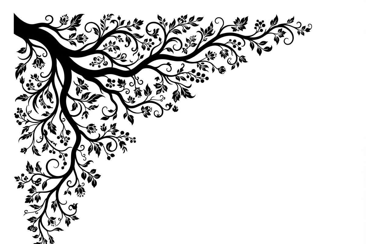 50 Tree Branch Corner Silhouette, a Decorative Illustration by Amazin_art (Photo 29 of 46)