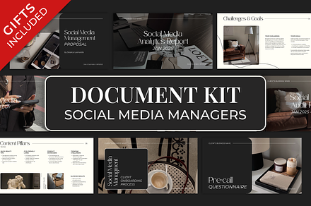Social Media Managers Document Kit, a Marketing Template by Gilla Templates
