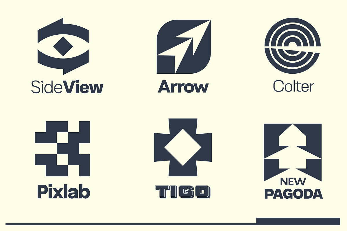 Geometric Logo Template Vol 6, a Solid Icon by Tekuni (Photo 2 of 10)