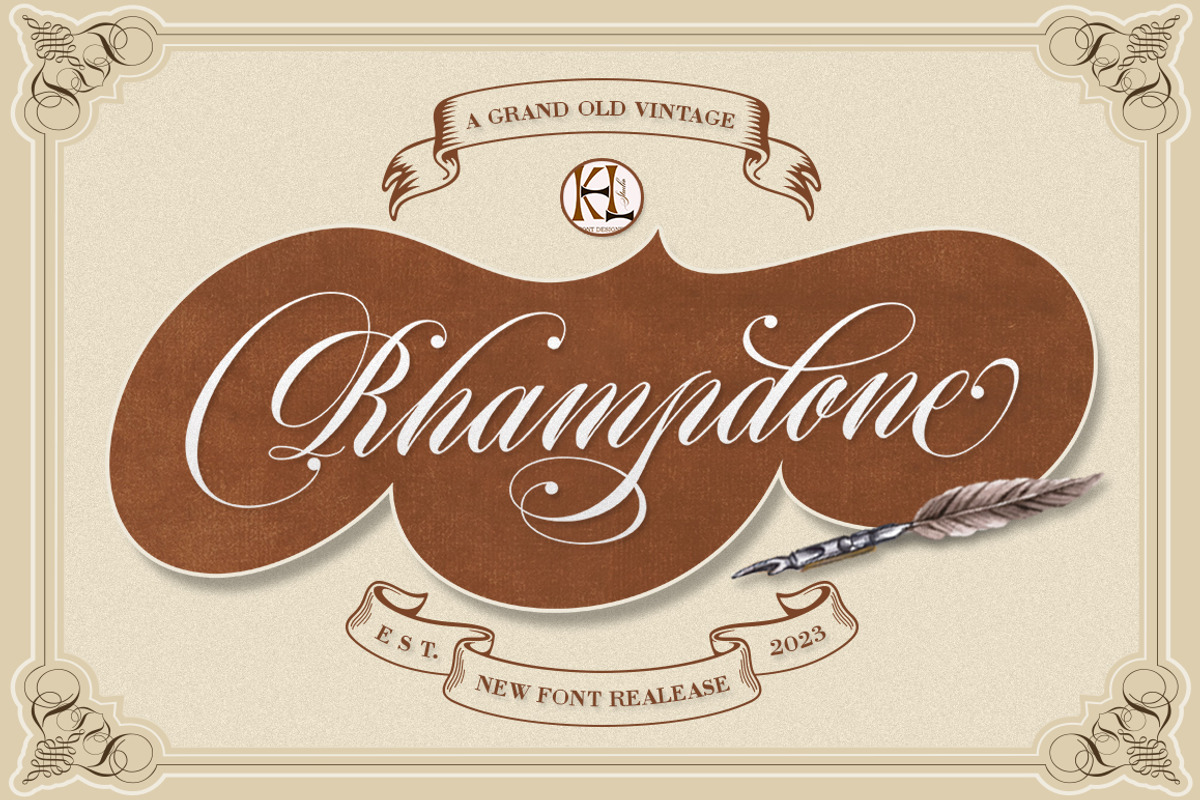 Rhampdone, a Script Font by HKL Studio (Photo 1 of 9)