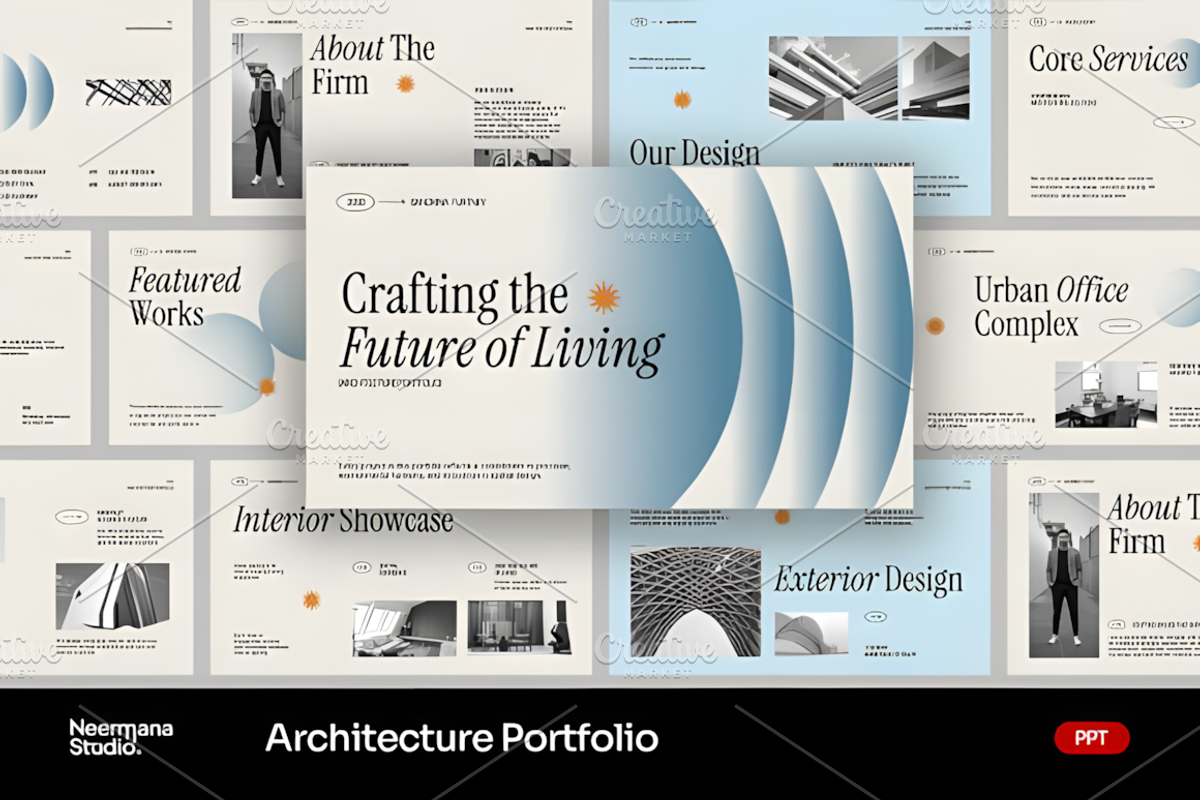 Minimal Gradient Portfolio PPT, a Presentation Template by Ink Gallery (Photo 1 of 4)