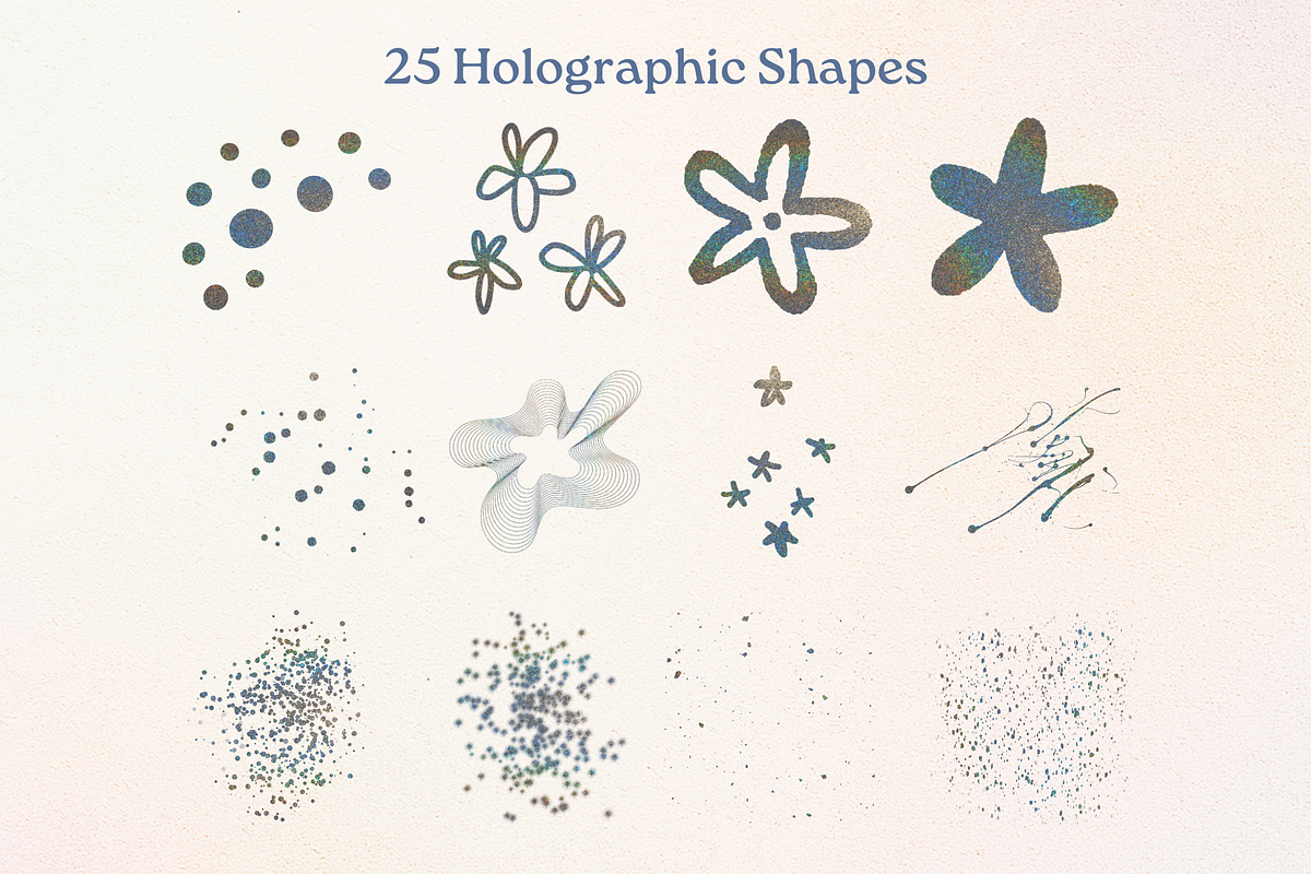 Glitter Elements & Watercolor Shapes, a Texture Illustration by Minky Moo Creations (Photo 6 of 15)