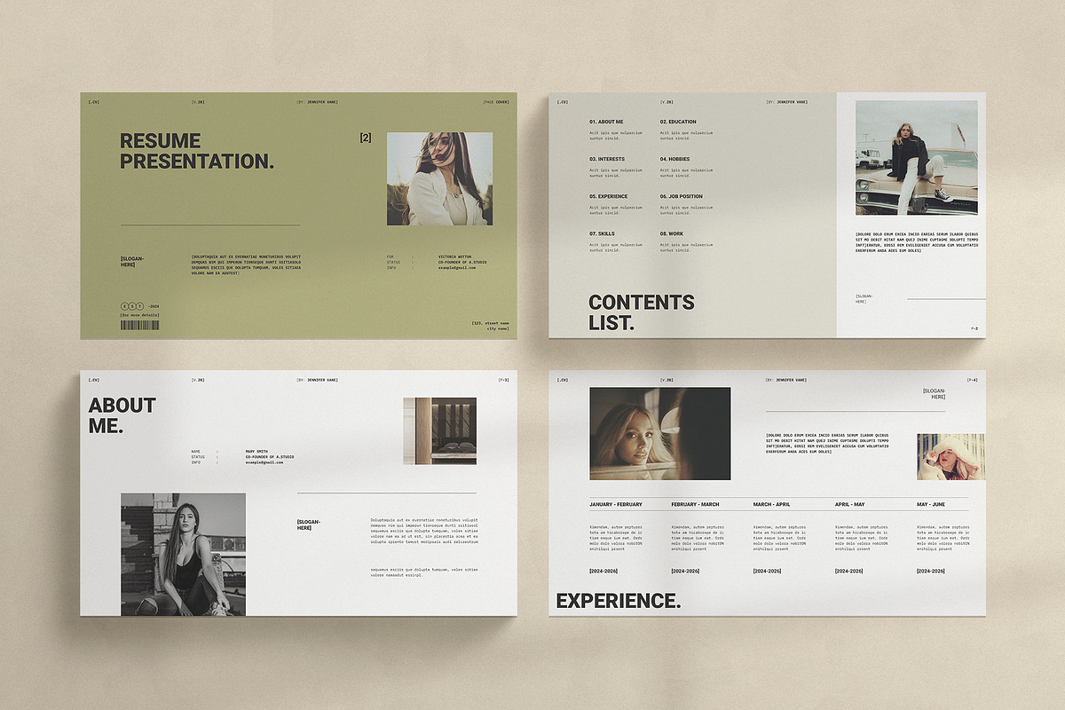 Resume/CV Presentation Template, a Presentation Template by E-Type
