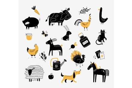 flat vector illustration of cute