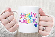 Colorful Glitter Holly Jolly Png, an Illustration by Sublimation Artist (Thumbnail 8 of 9)