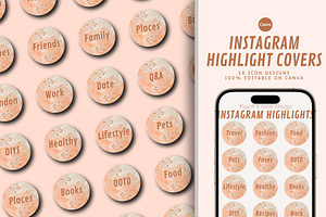 INSTAGRAM HIGHLIGHT COVERS, a Social Media Template by The Little Lily Studio