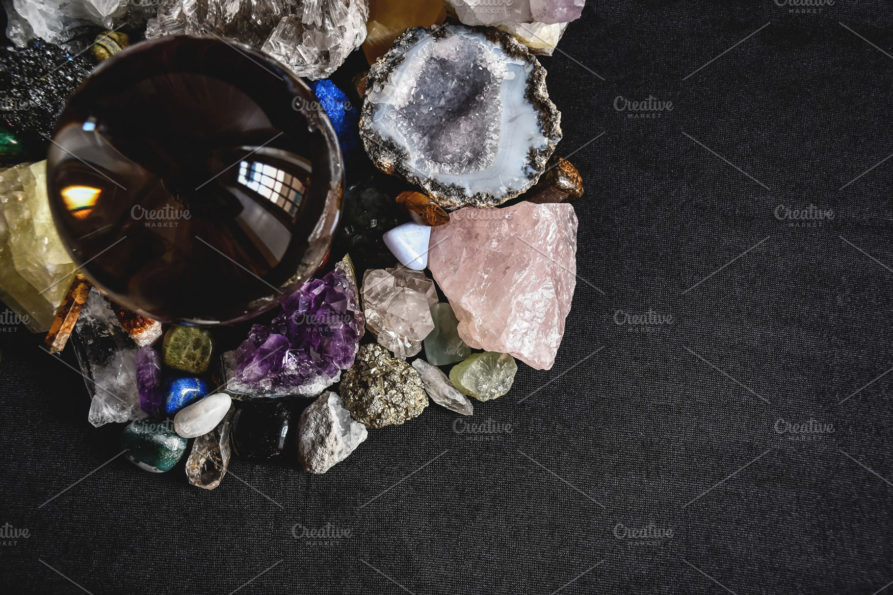 Collection of Gemstones (Top View), an Arts & Entertainment Photo by WaywardOcean