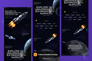 Space Travel Landing Page