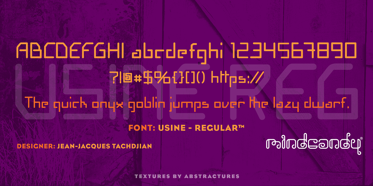Usine™, a Font by MINDCANDY (Photo 1 of 2)