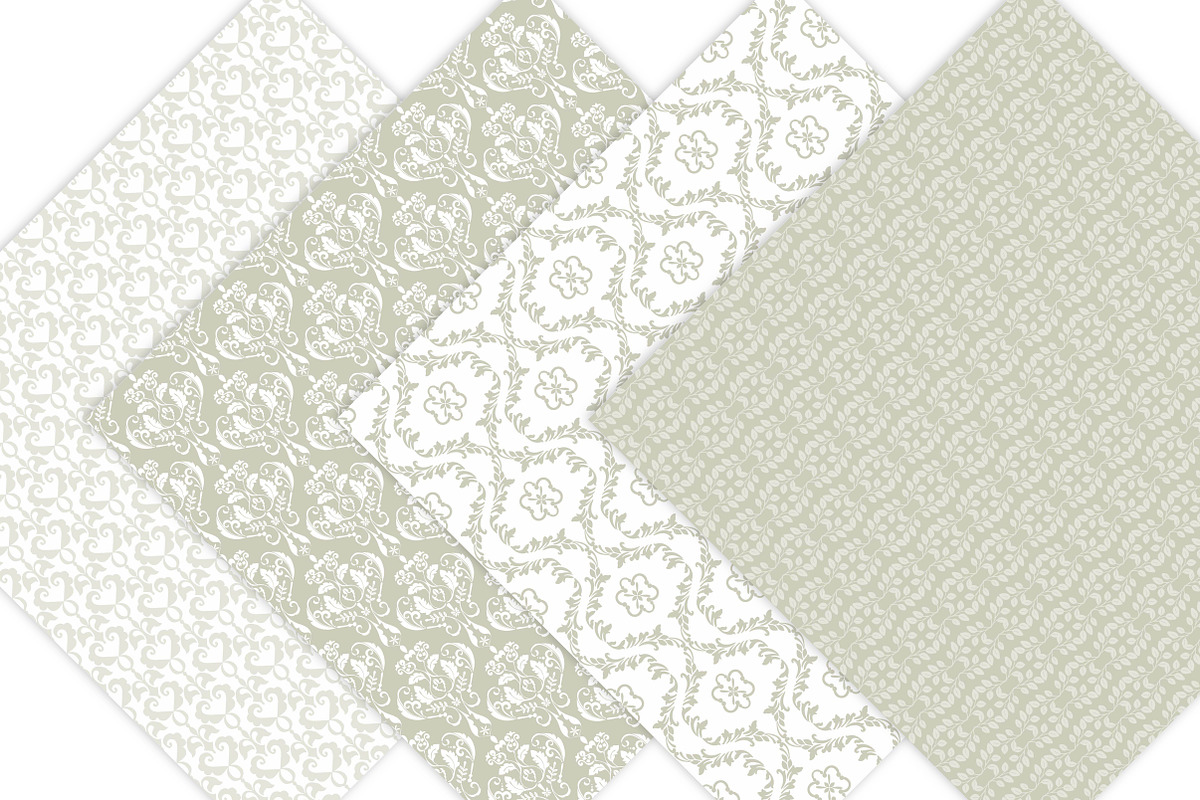 Wedding Damask Pattern Digital Paper, a Pattern Graphic by Leska's Digitals (Photo 5 of 5)