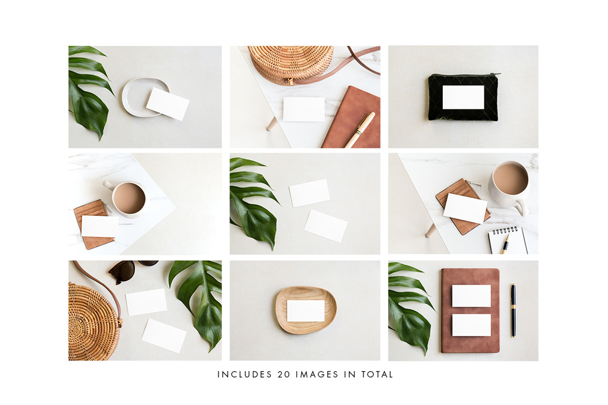 Tan Business Card Photo Mockups, a Product Mockup by Moyo Studio (Photo 3 of 9)