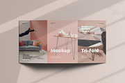Tri-Fold A5 Brochure Mock-up 3, an Advertising Mockup by Se٧enStudio (Thumbnail 1 of 16)