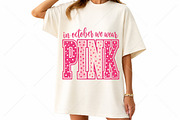 October We Wear Pink Breast Cancer, a Seasonal Illustration by Canvas Craft (Thumbnail 5 of 6)
