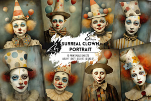 Surreal Clown, Whimsical Portraits