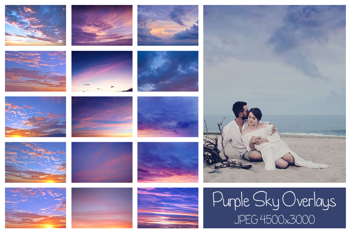 30 Purple Sky Overlays, a Texture Graphic by LovePhotoMoment (Photo 10 of 10)