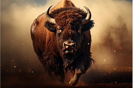 Migratory American bison summer, an Animal Photo by Ylivdesign