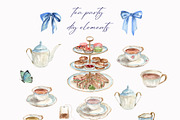 Wisteria Tea Party Watercolor, a Decorative Illustration by Catch the Dream Art (Thumbnail 9 of 13)