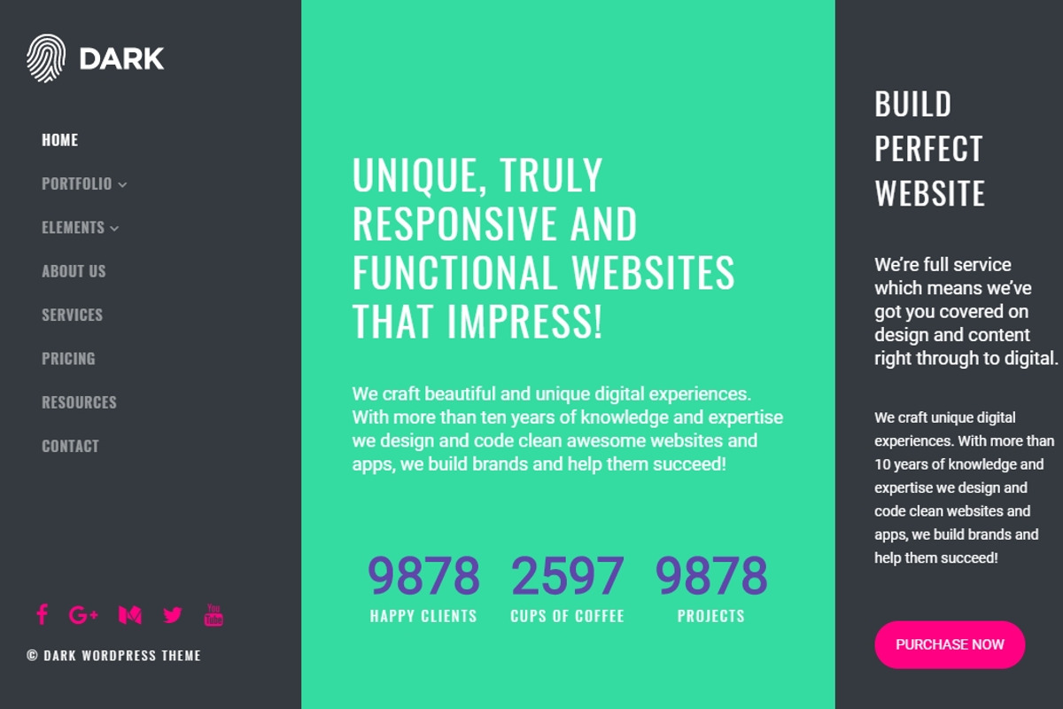 Dark WordPress Theme & Templates, a WordPress Template by Visualmodo (Photo 4 of 15)