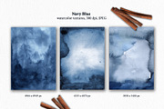 Navy Blue watercolor textures, a Texture Graphic by Marmoris.Arts (Thumbnail 7 of 9)