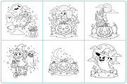 57 Halloween Activity Coloring Pages, a Seasonal Illustration by Nuvame Arts & Designs (Thumbnail 2 of 11)