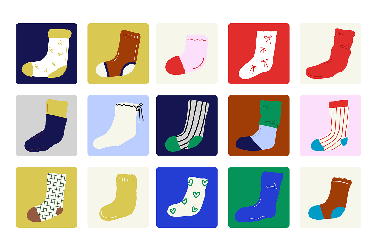 Winter Socks Vector Illustrations, an Object Illustration by Seiju Park (Photo 2 of 7)