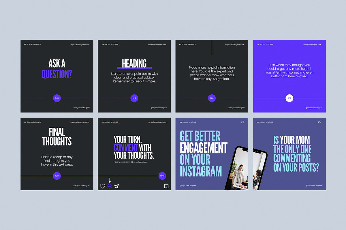 Two-Tone Carousel Post for Instagram, a Social Media Template by Roger Coles (Photo 8 of 12)