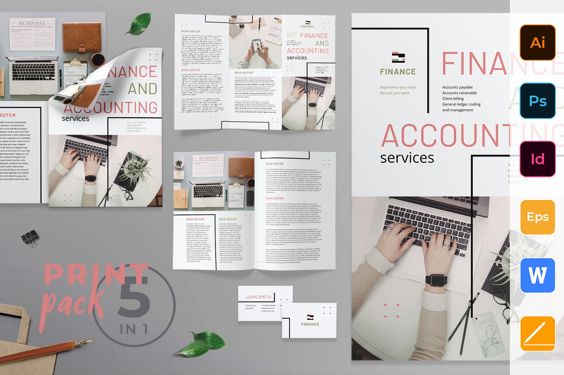 Finance and Accounting Print Pack, a Poster Template by TemplatesNow!