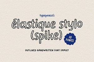 Elastique Stylo Spike - Outline Font