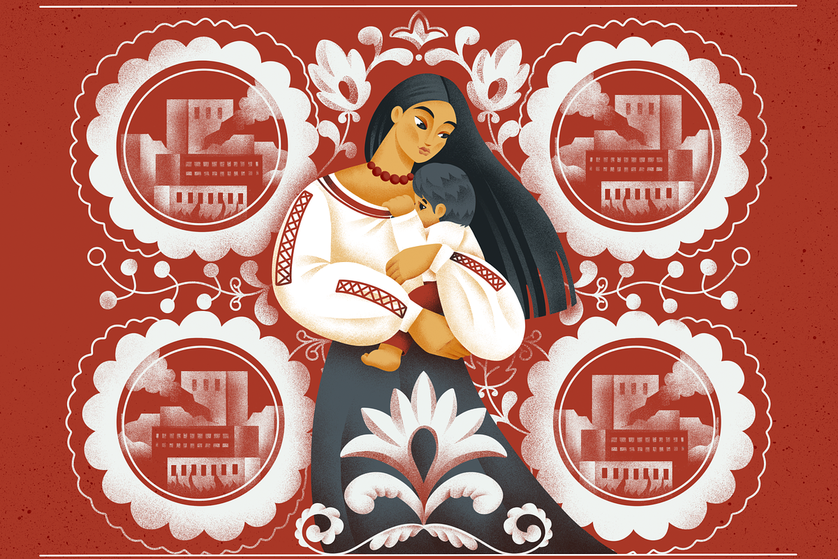Ukrainian Mother HIGH RES, an Illustration by tubik shop