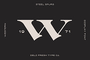 Steel Spurs: A Western Display Font, a Serif Font by DeliFreshTypeCo. (Thumbnail 6 of 9)