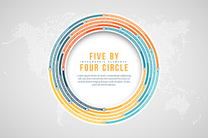 Five By Four Circle Infographic